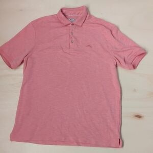 Tommy Bahama Pink Polo Shirt Classic Design #B